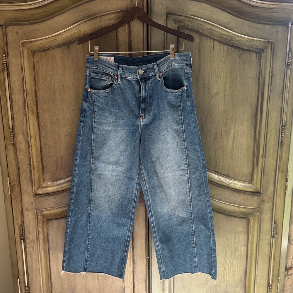 GAP High Rise Stride Ankle Jeans in Blue